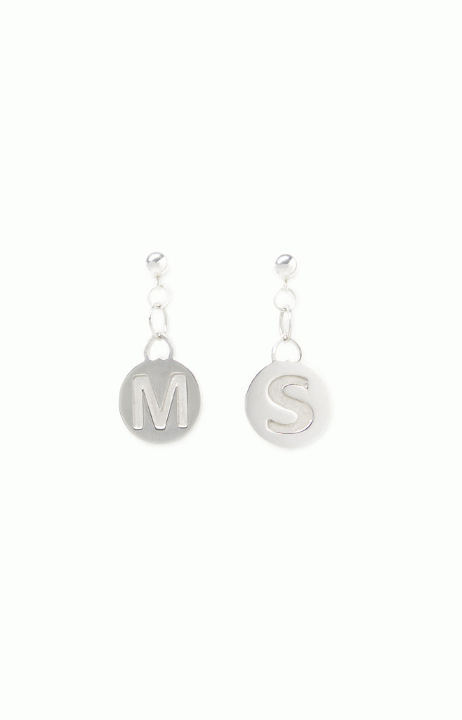 Heart Initial Earrings - Alice & Chains Jewelry, Houston Jewelry Designer